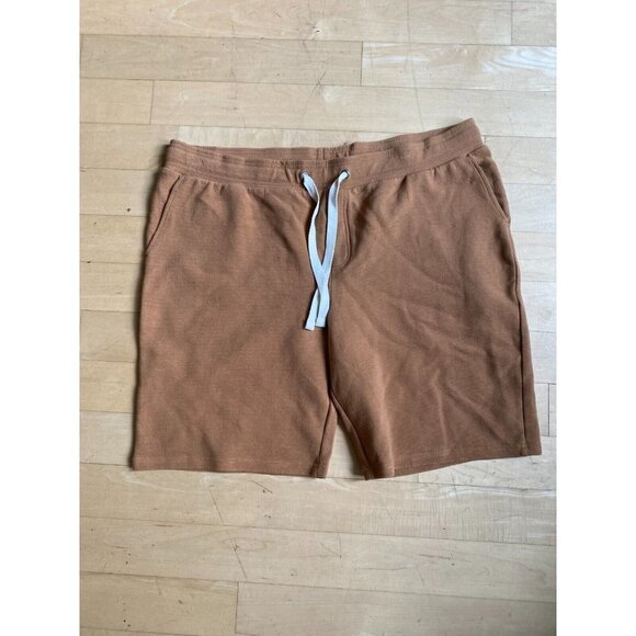 ABOUND Drawstring shorts in tan dale stretch ribbed casual men's sz 2Xlarge - Picture 1 of 4
